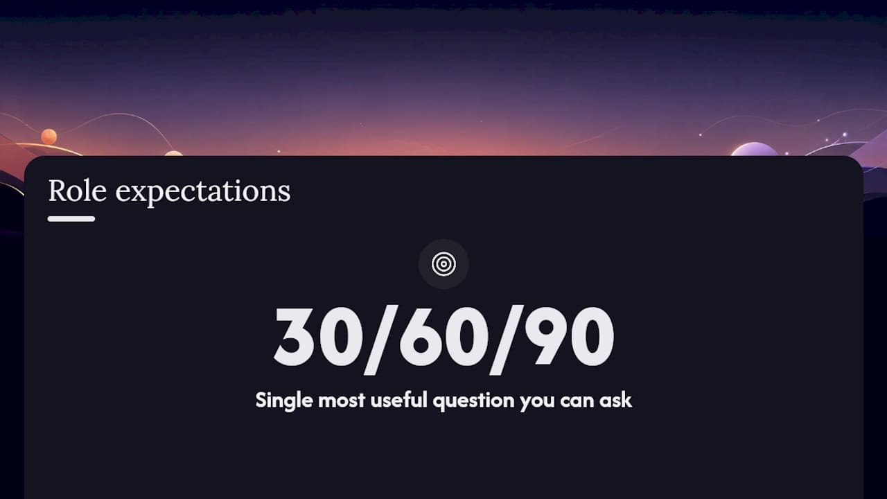 Diagram of interview question categories and follow-ups