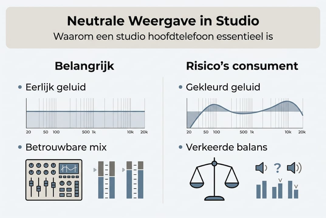 Studiokopfhörer für Ihr Heimstudio: warum Sie es tun sollten 1 Infografik: Studio-Kopfhörer mit neutralem Klangprofil