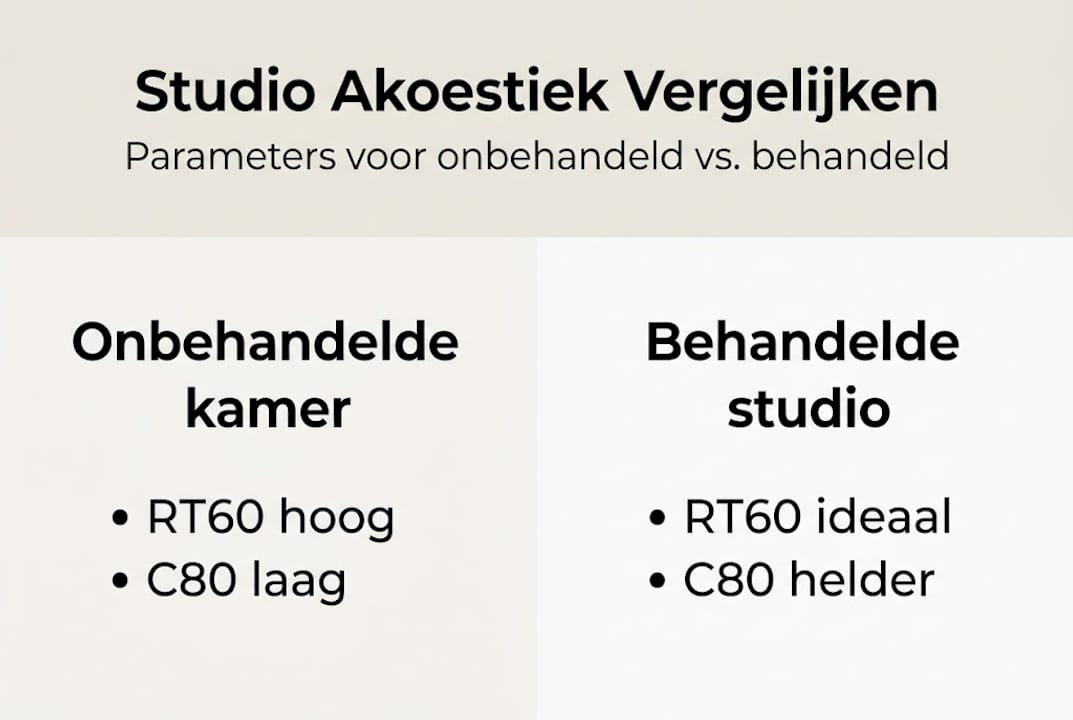 Explication de l'acoustique des pièces : optimisez l'espace de votre studio 1 Infographie : Comparaison des paramètres acoustiques dans les studios