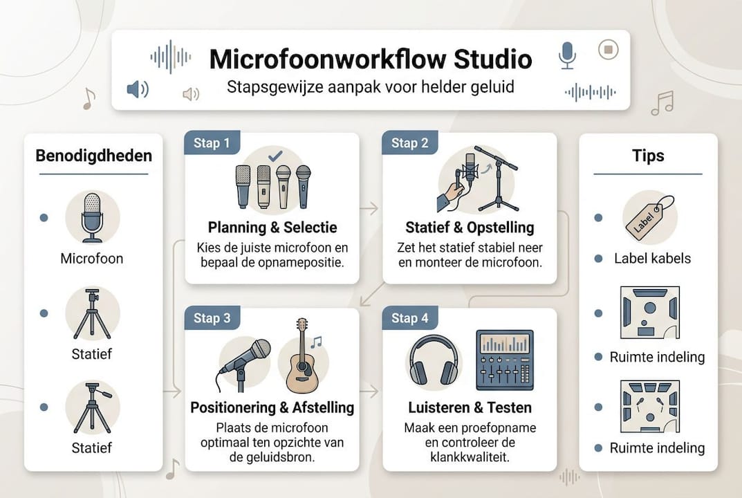 Workflow-Mikrofonplatzierung: optimale Tonaufnahme 1 Infografik: Alles, was Sie für einen optimalen Mikrofon-Workflow brauchen, plus praktische Tipps