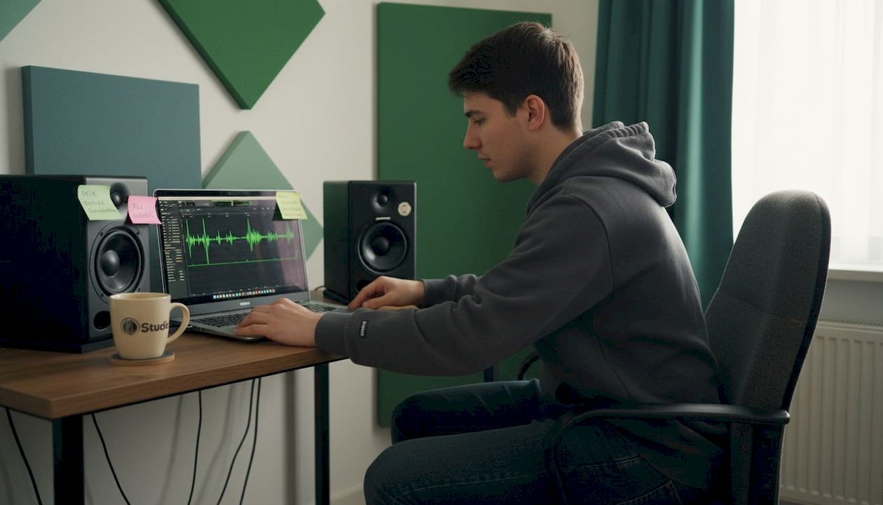 Abstimmung von Monitorlautsprechern in Ihrem Schlafzimmerstudio