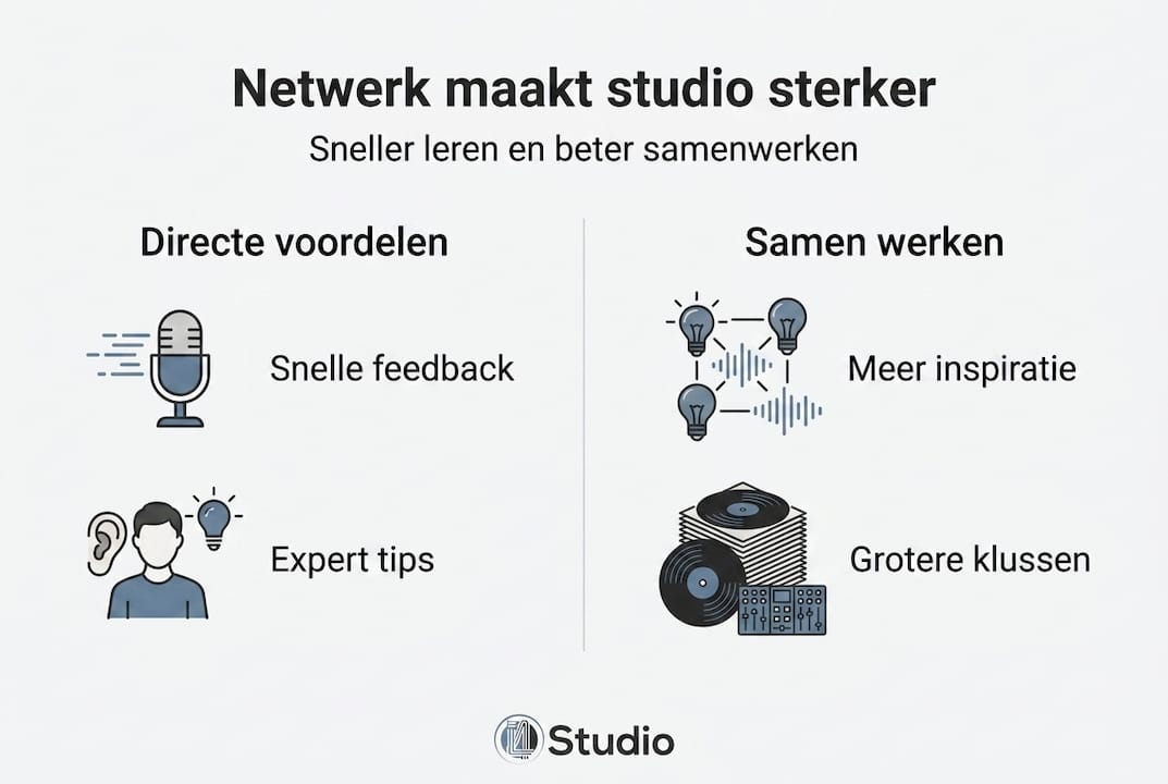 Infographic: de voordelen van een goed netwerk voor optimale studio-akoestiek