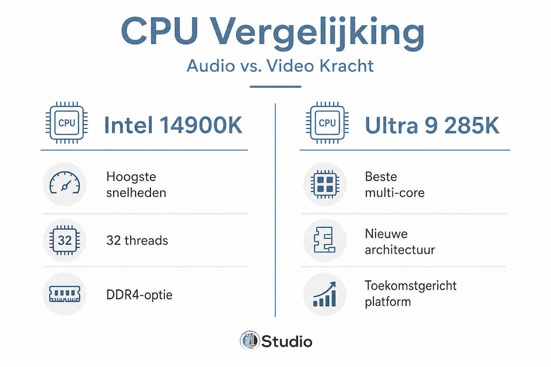 Overzichtelijke infographic zet de Intel 14900K tegenover de Ultra 9