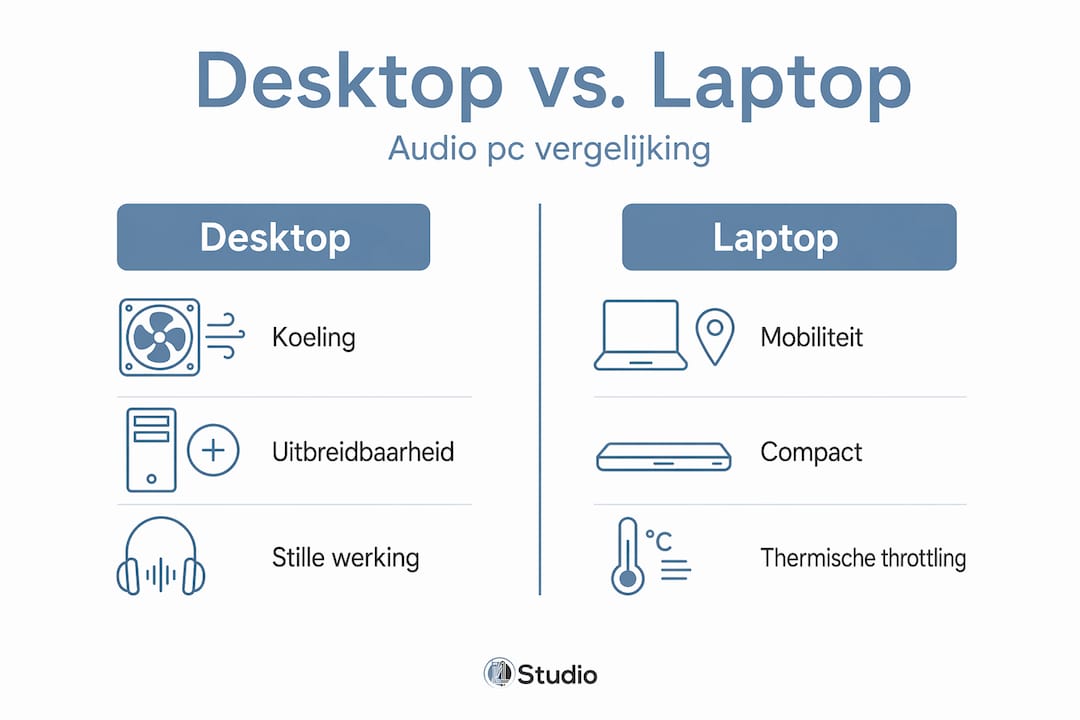Infographic: desktop of laptop als audiopc – wat is de beste keuze?