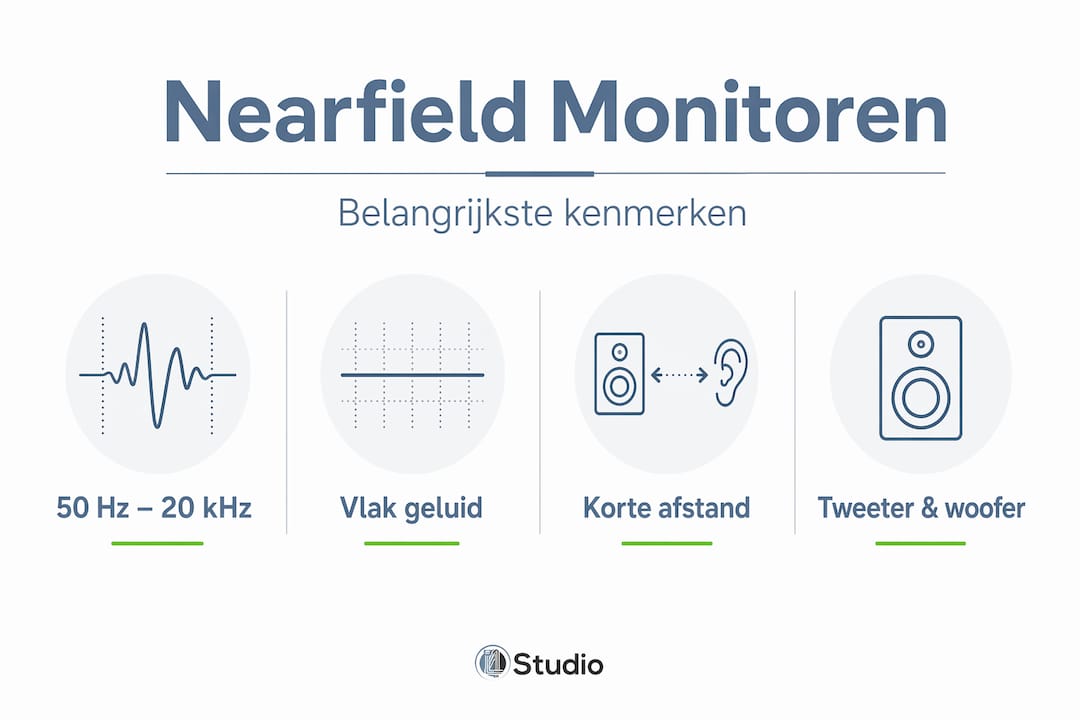 Overzicht: de belangrijkste eigenschappen van nearfield monitors op een rij