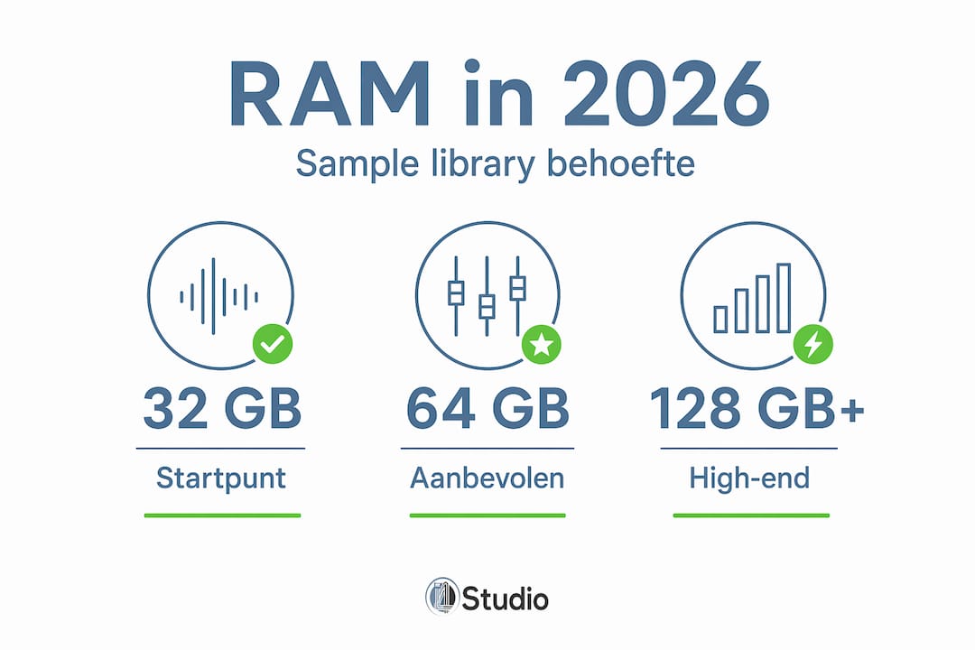 Infographic: Recommended amount of RAM for sample libraries