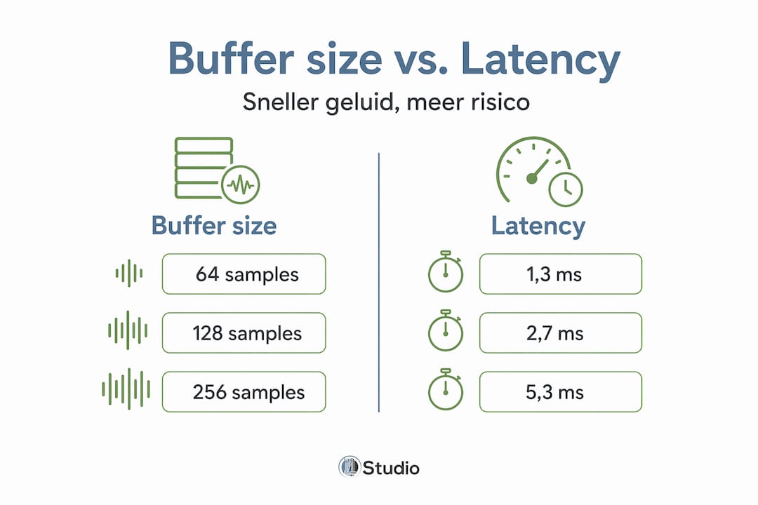 Infographic: de relatie tussen buffergrootte en latency