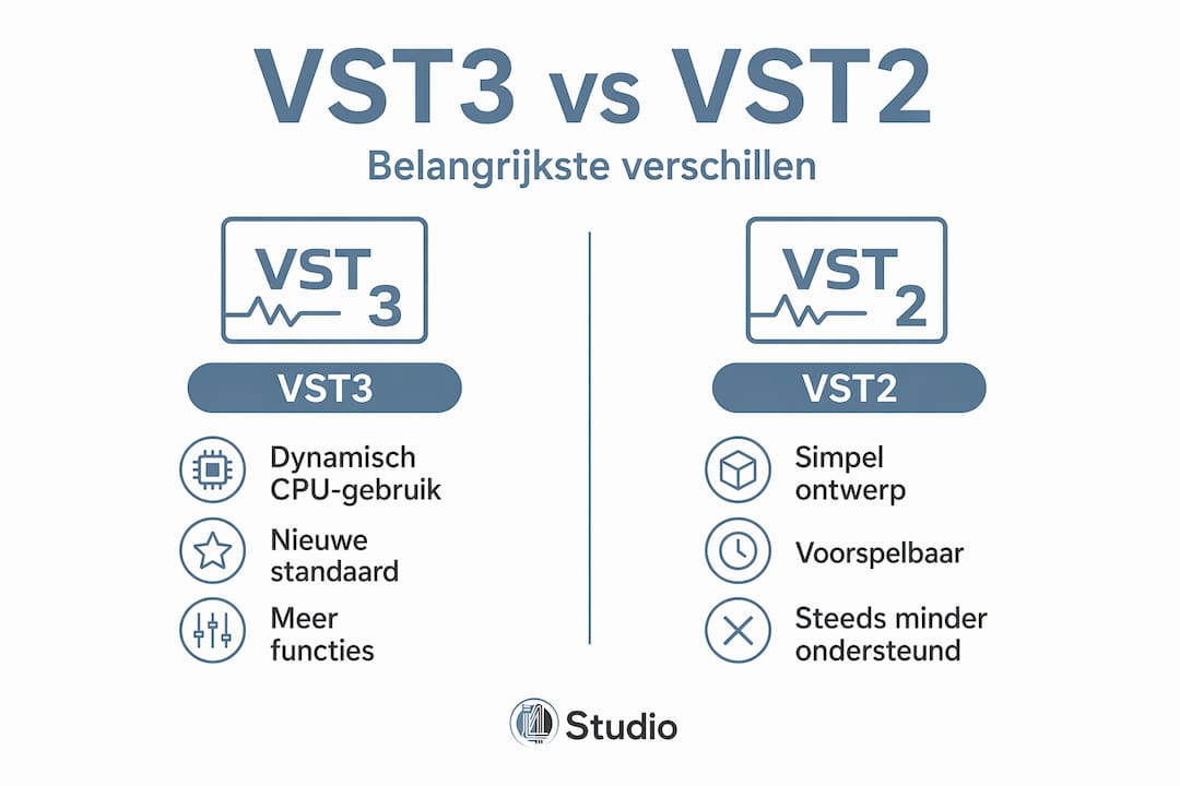 Infographic: De belangrijkste verschillen tussen VST3 en VST2
