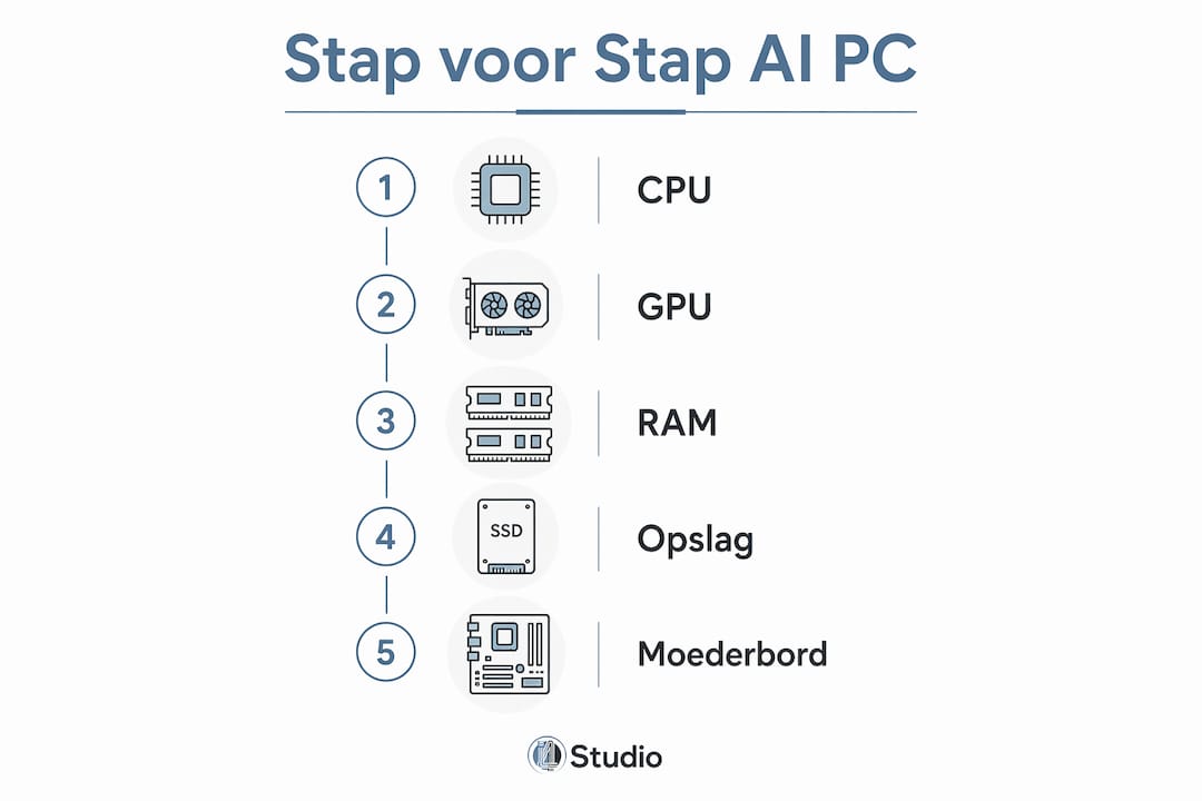 Clear infographic: here's how to assemble your own AI PC step by step