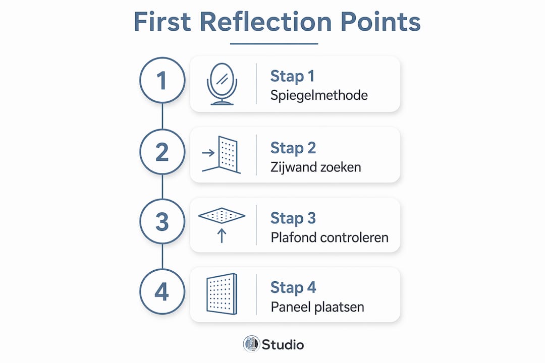 Infographic met een overzichtelijke uitleg van de eerste reflectiepunten, stap voor stap uitgelegd.