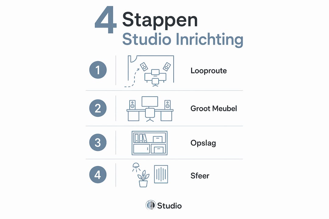 Definitie studio inrichting: gids voor producers 1 Visuele gids: in vier stappen je studio optimaal inrichten