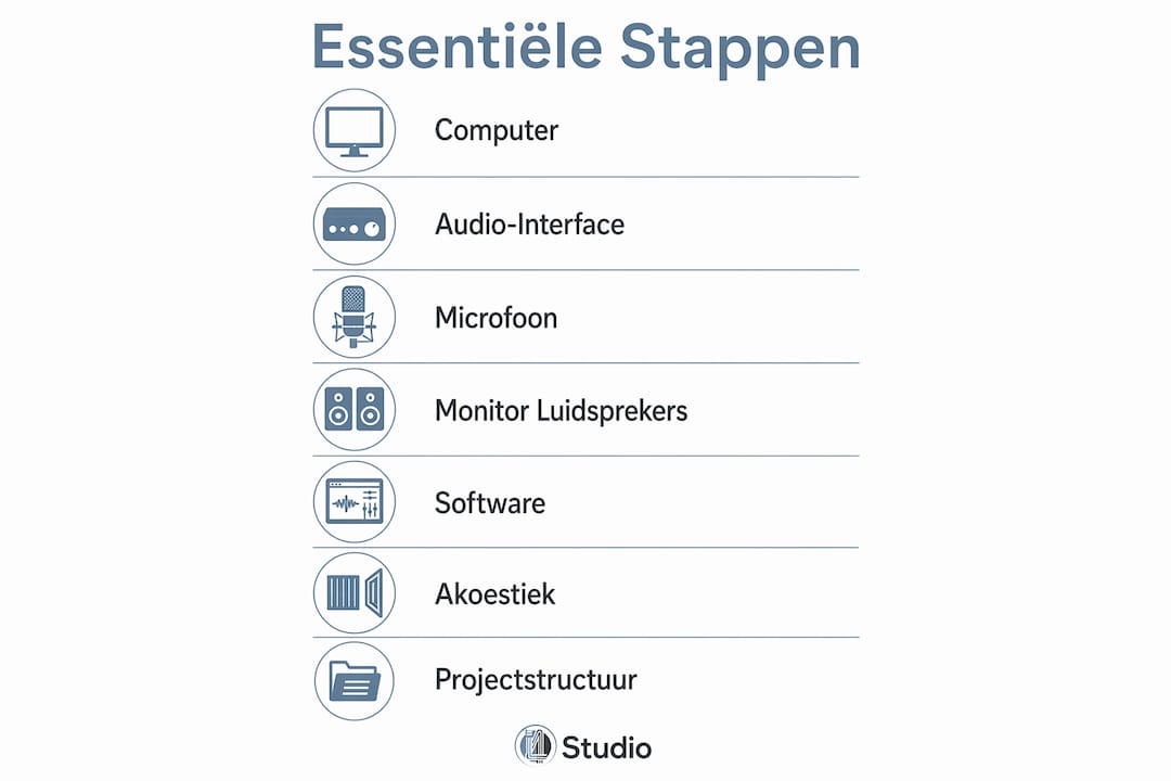 Setting Up a Home Studio Workflow: A Practical Guide for 2026 1 Infographic: How to Set Up Your Own Home Studio, Step by Step