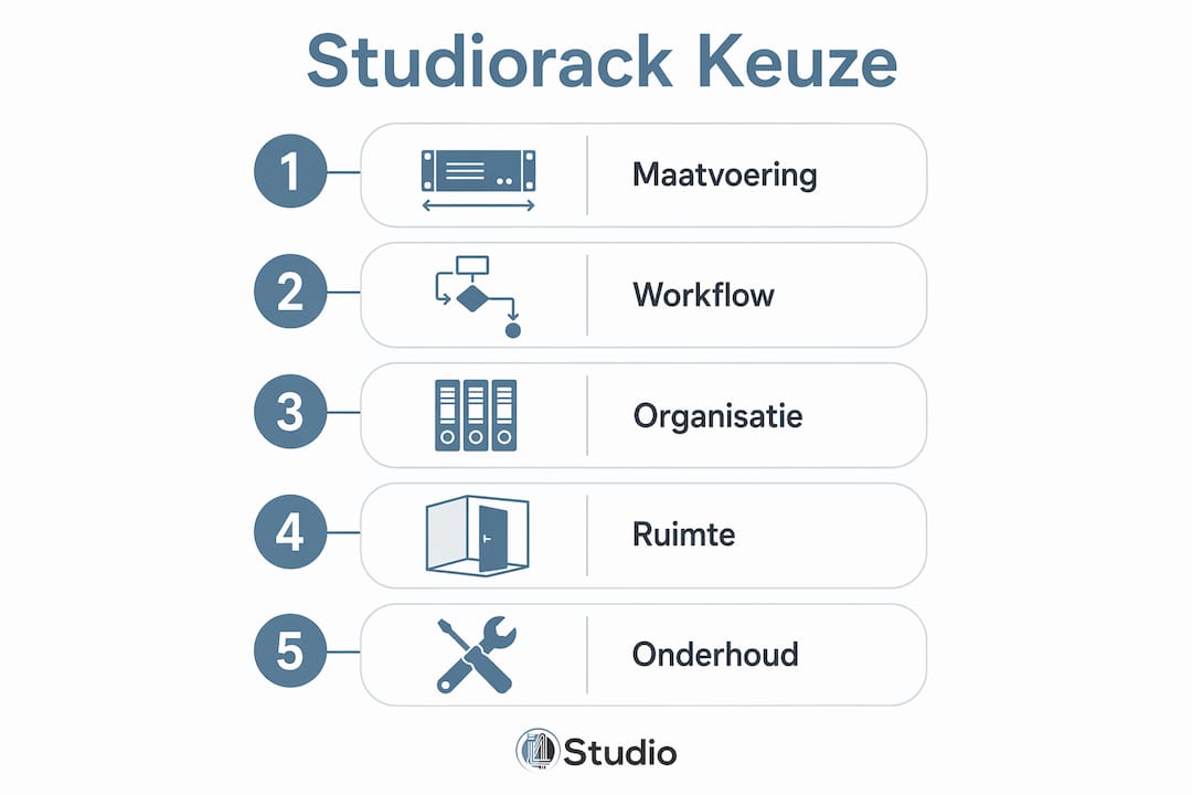 Why Racks Are Essential for Your Studio Setup 3 Infographic: Step-by-Step Guide to Choosing the Right Studio Rack