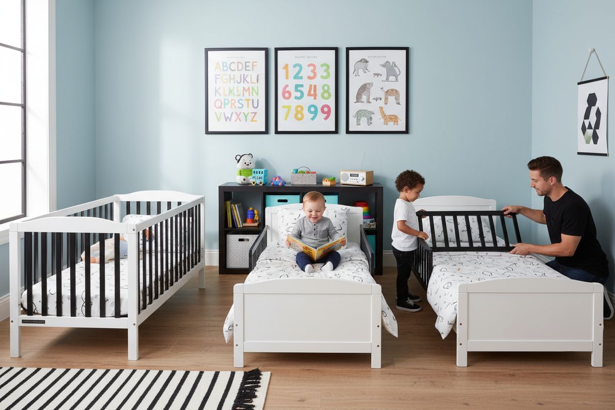 convertible toddler bed real room