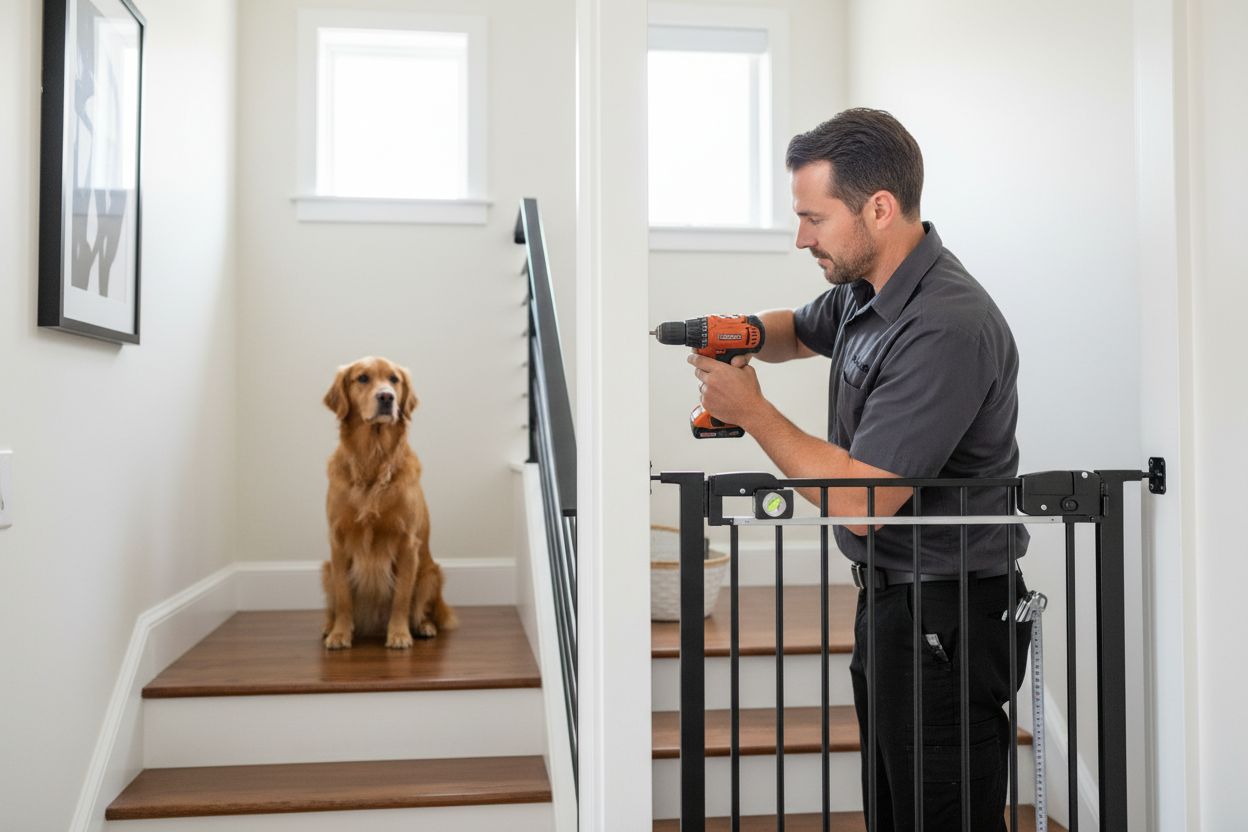 install pet safety gate