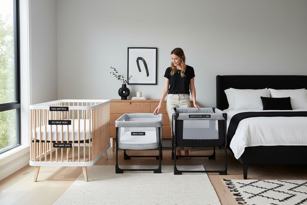 crib bassinet bedside