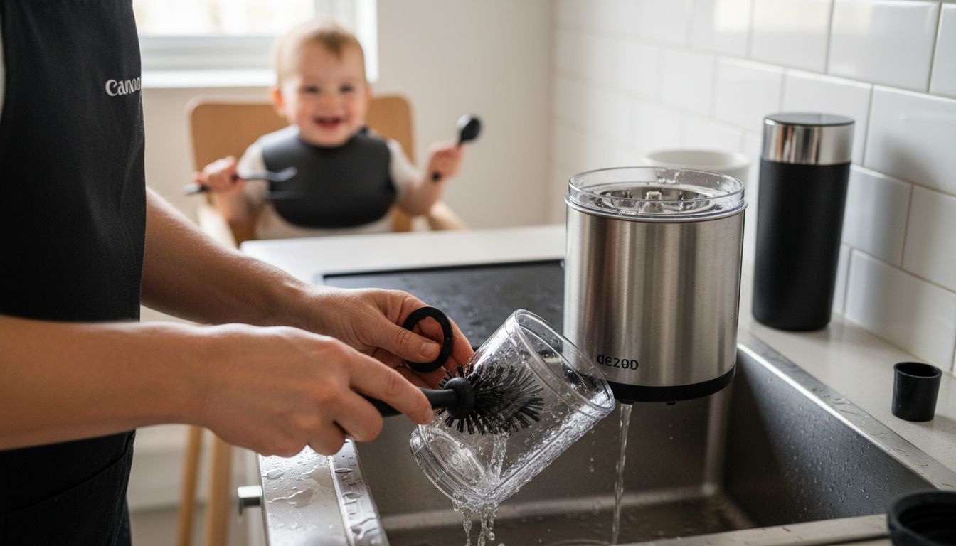 cleaning baby food equipment