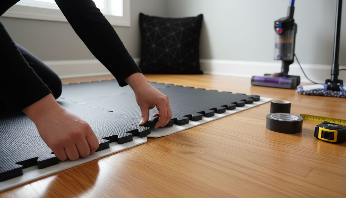 secure play mat installation