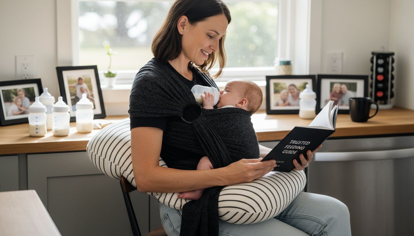babywearing bottle feeding