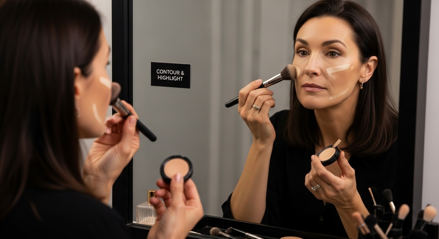 contour highlight mature skin