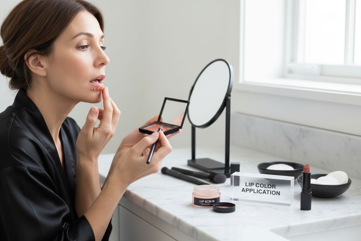 lip shade application process