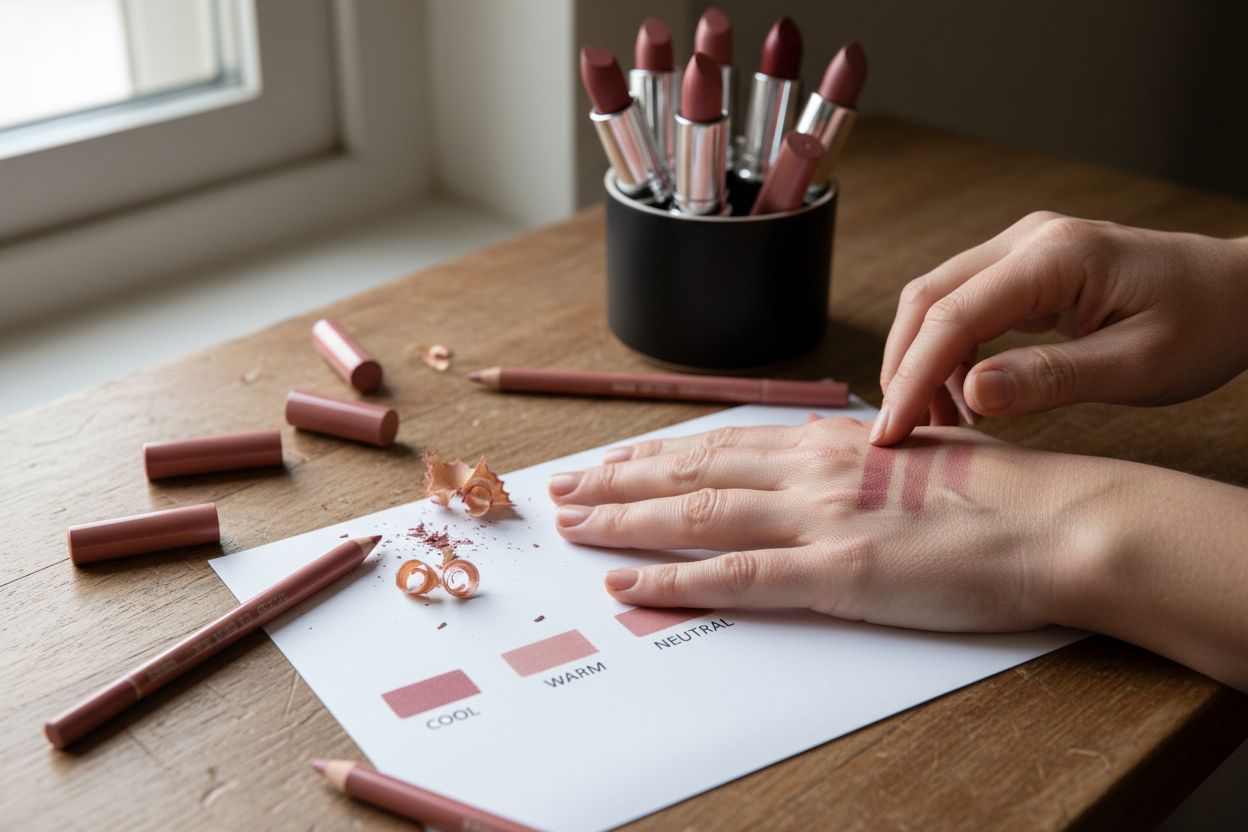 dusty rose lip liner swatches
