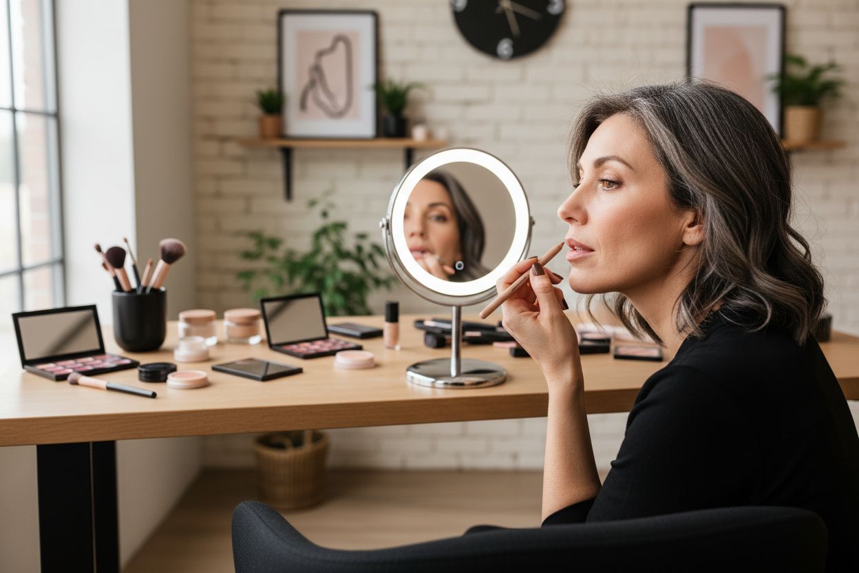 mature woman lip liner