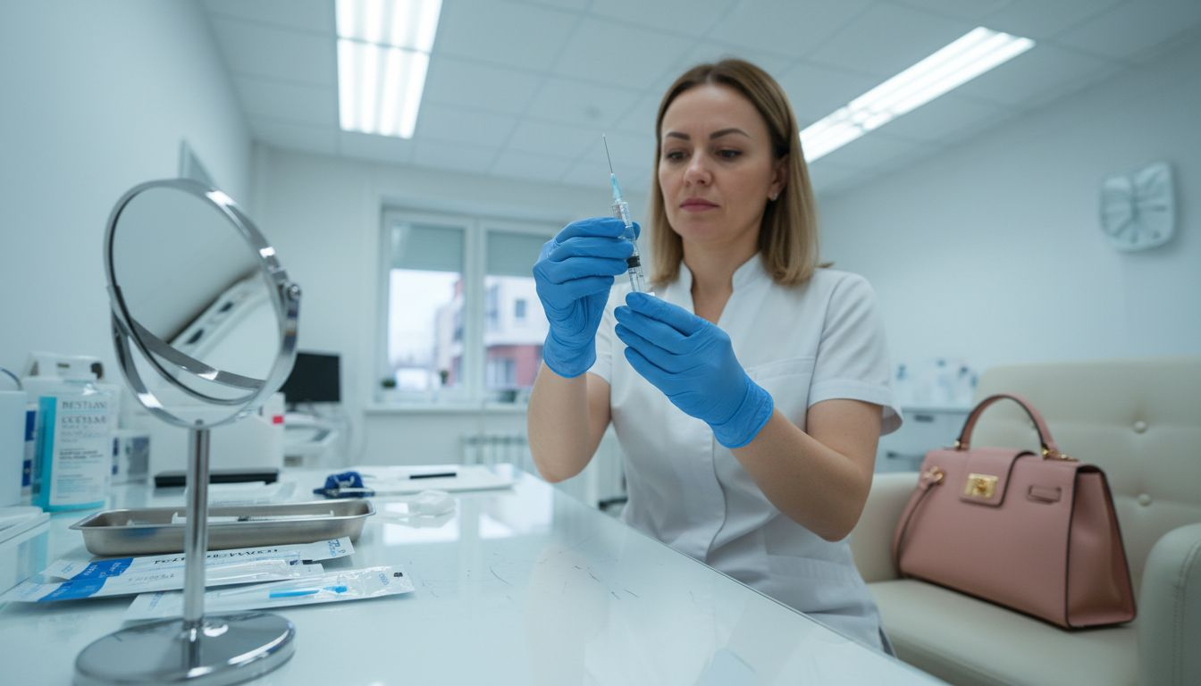 Preparation for hyaluronic acid lip filler procedure