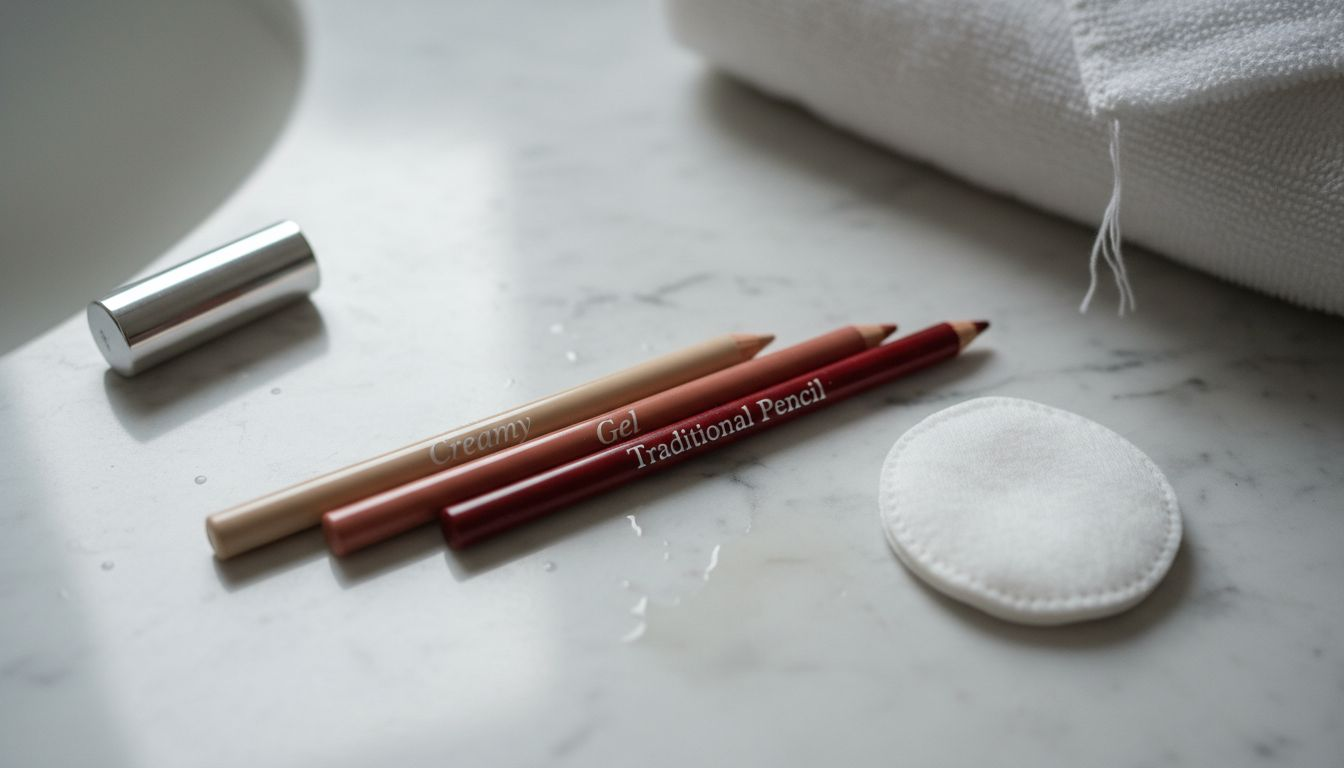 Various lip liner types for mature lips