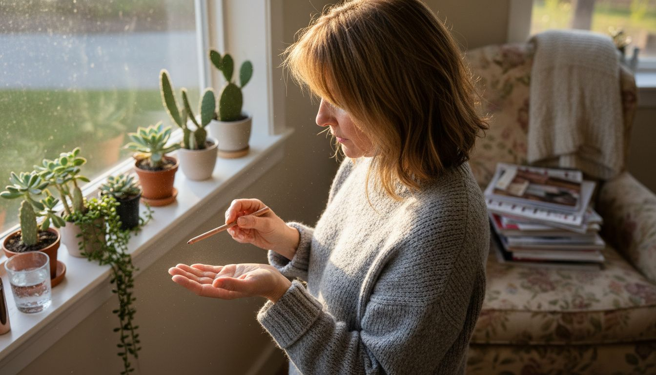 Testing nude lip liner shades in natural light