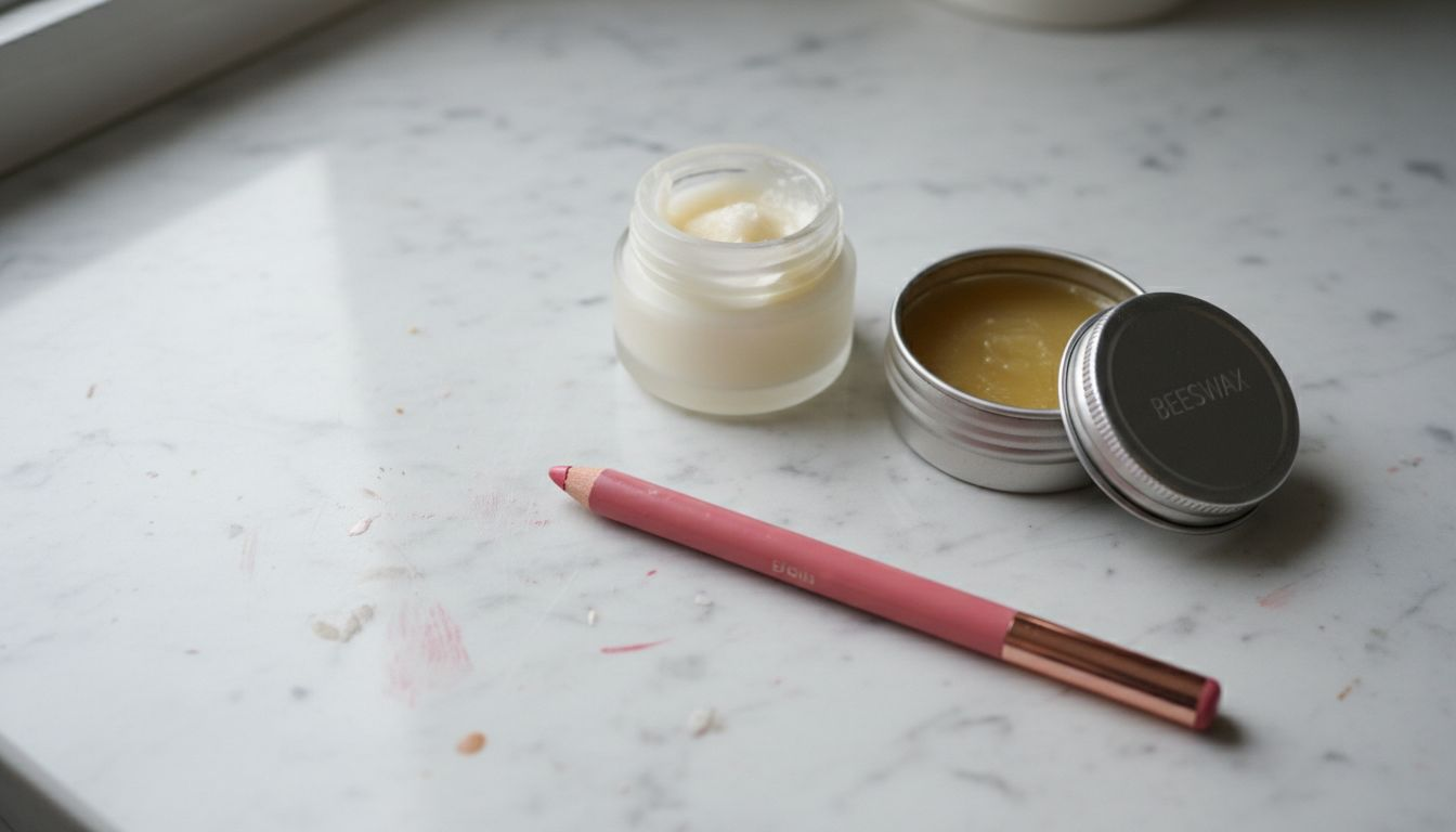 Pink lip liner with moisturizing ingredients