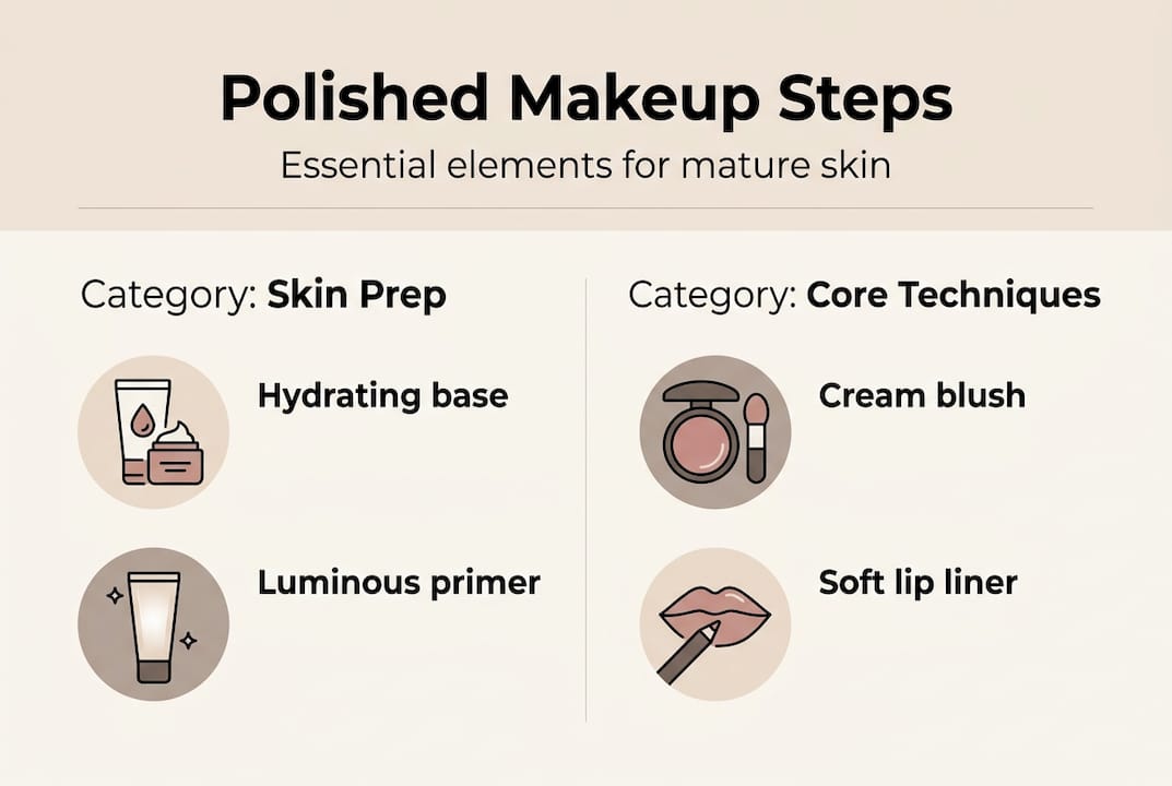 Infographic of polished makeup steps