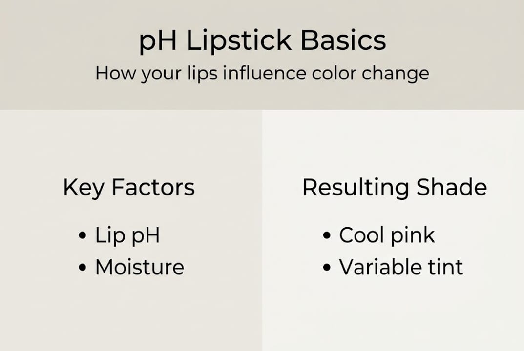 Infographic on pH reacting lipstick science