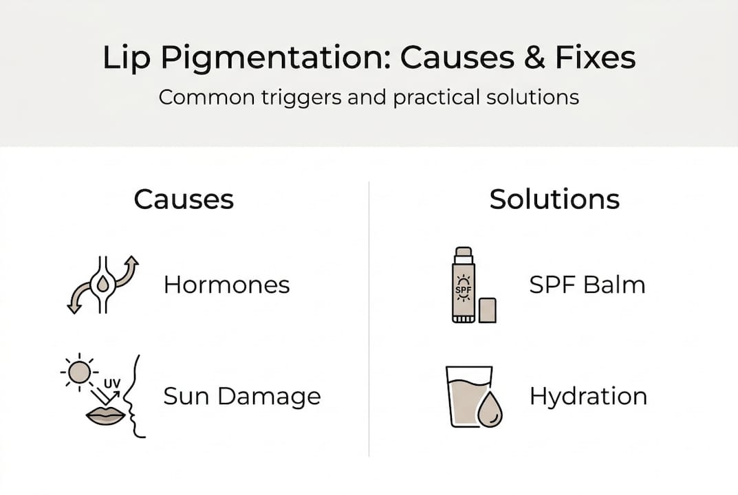 Infographic: causes and solutions for lip pigmentation