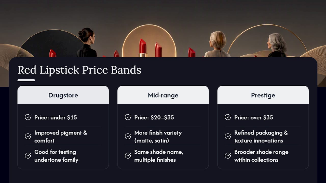 Red lipstick price range comparison