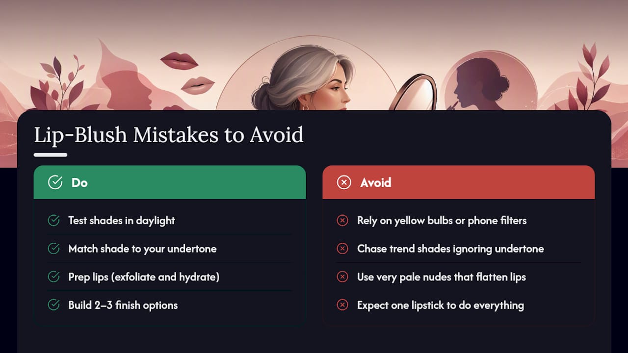 What Mistakes Should You Avoid When Picking a Lip-Blush Shade? — overview diagram