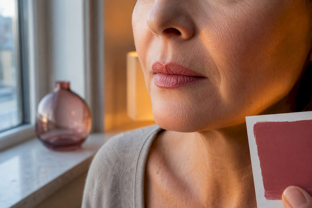 Lip color viewed under different lighting