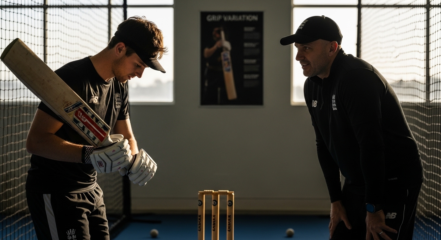 grip variation cricket training