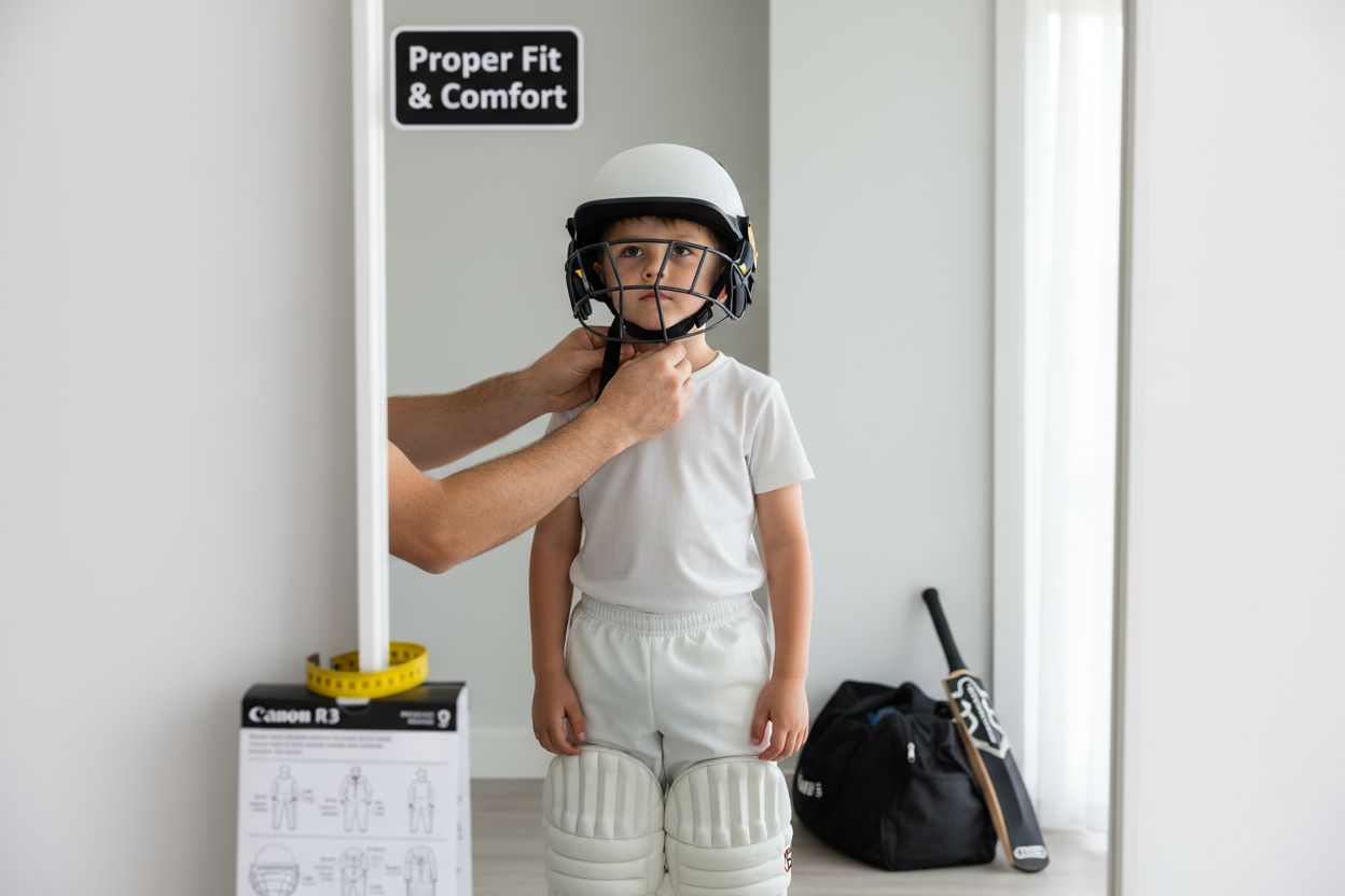 junior cricket sizing fitting