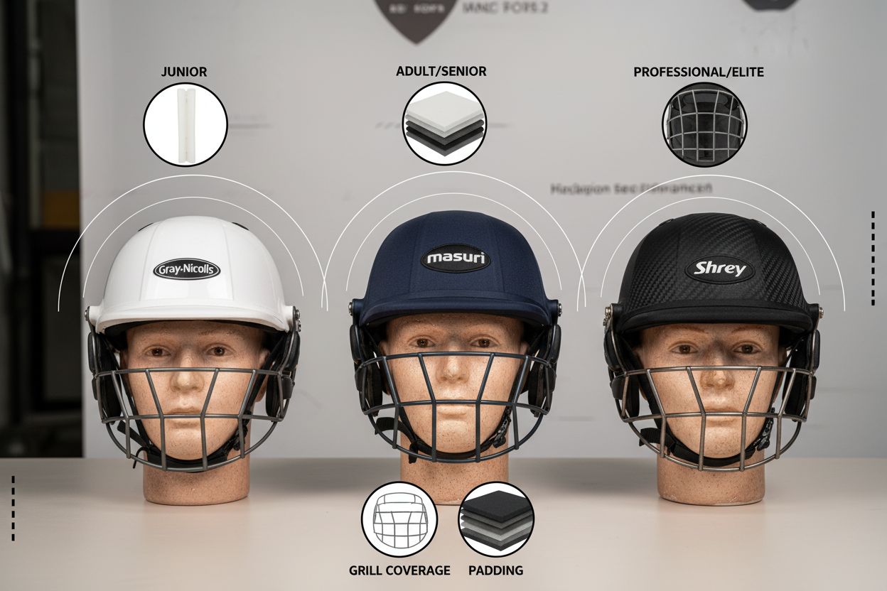 cricket helmet types
