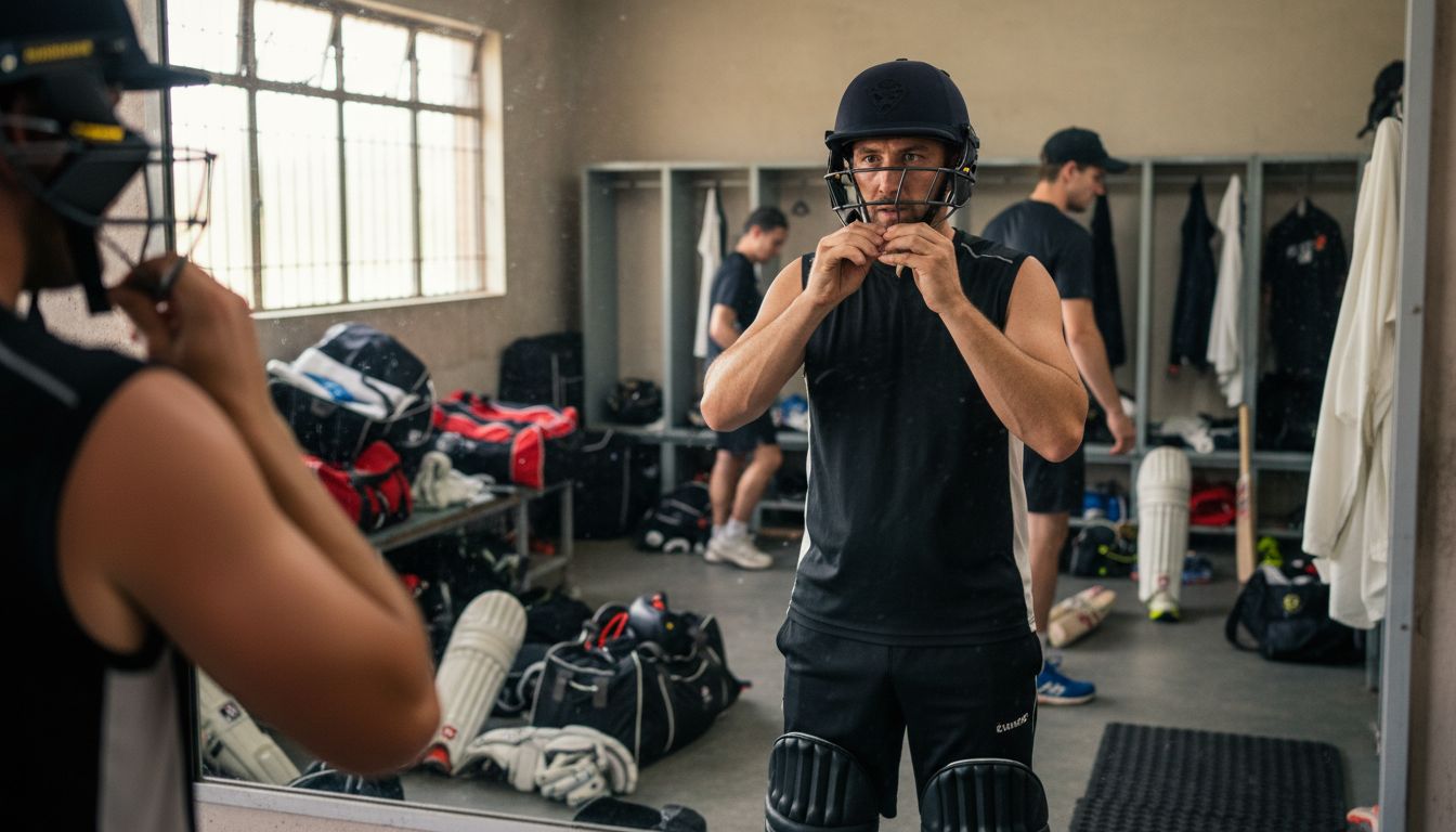 cricket helmet positioning