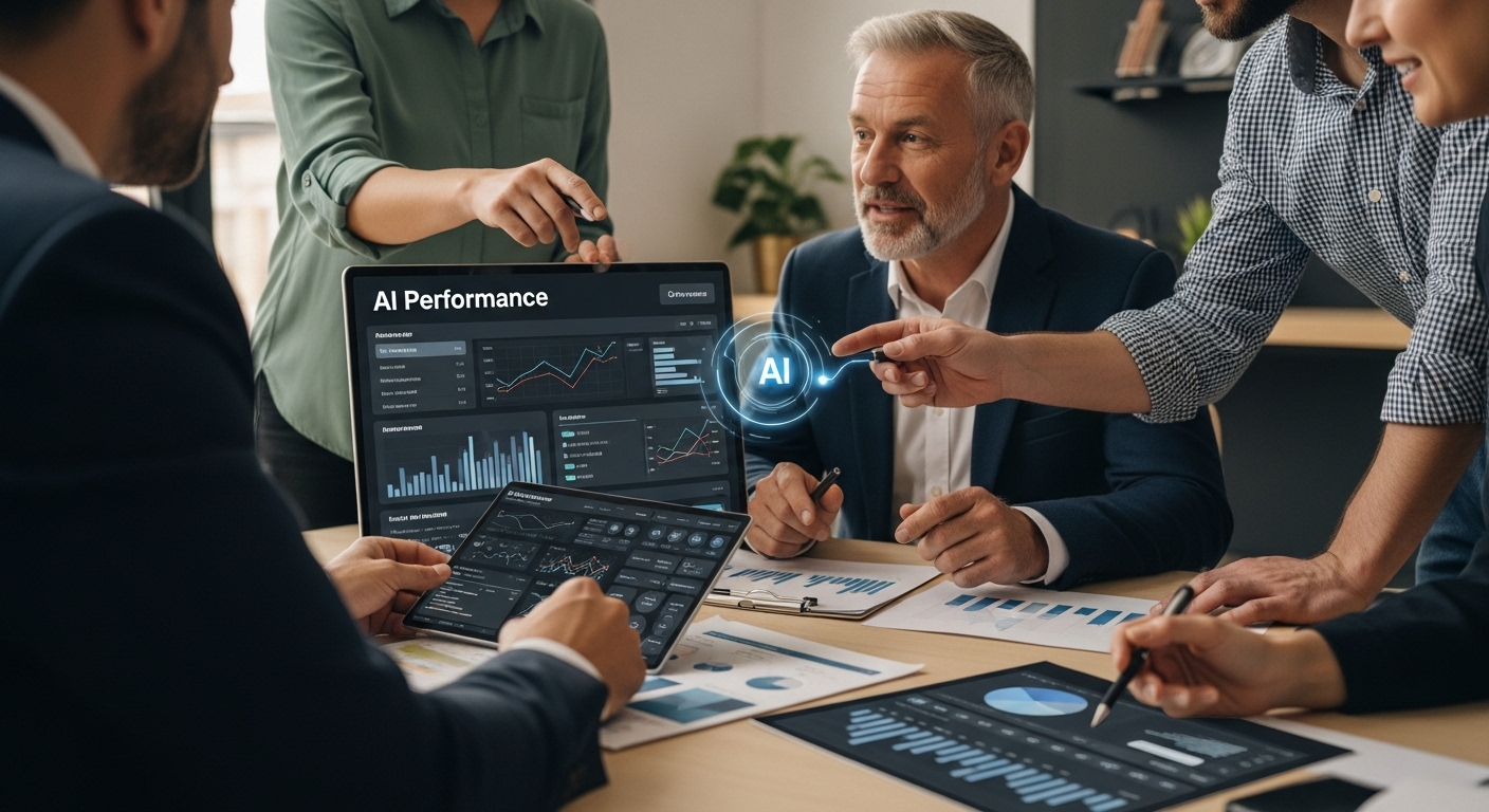 ai performance review small business