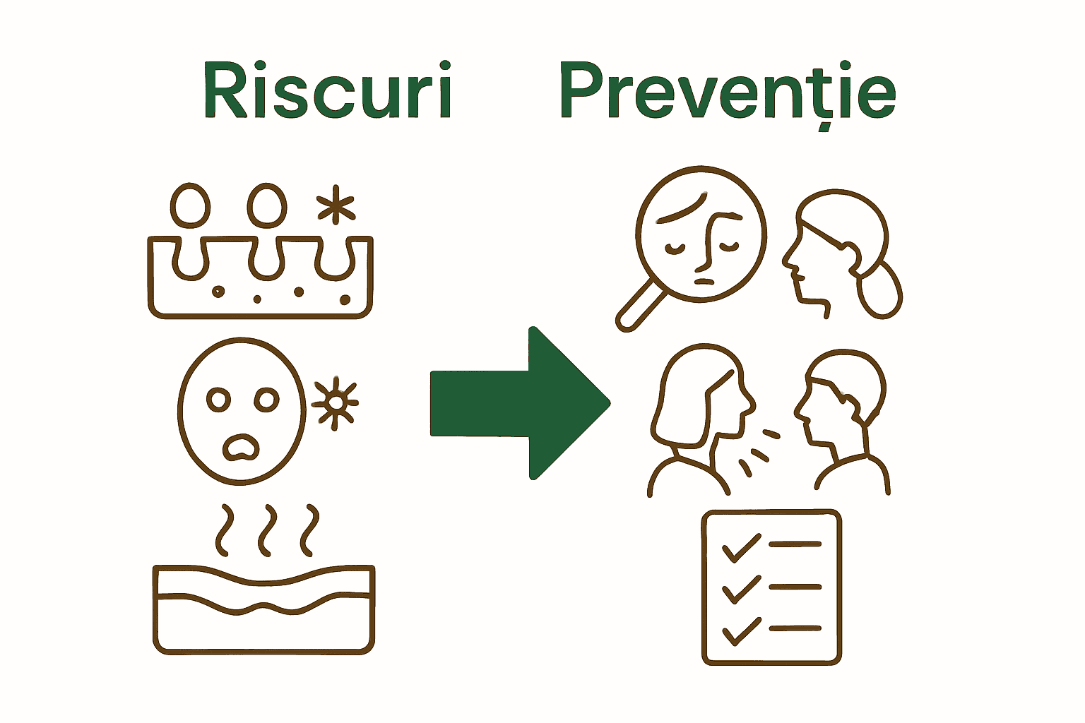 Infografic riscuri și prevenție hidratare profesională salon
