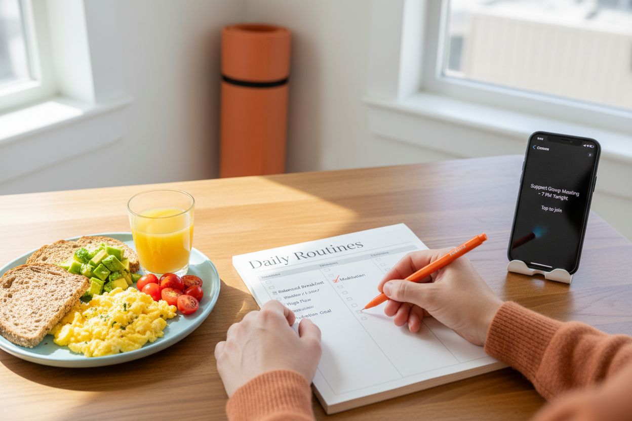 daily routines sober living