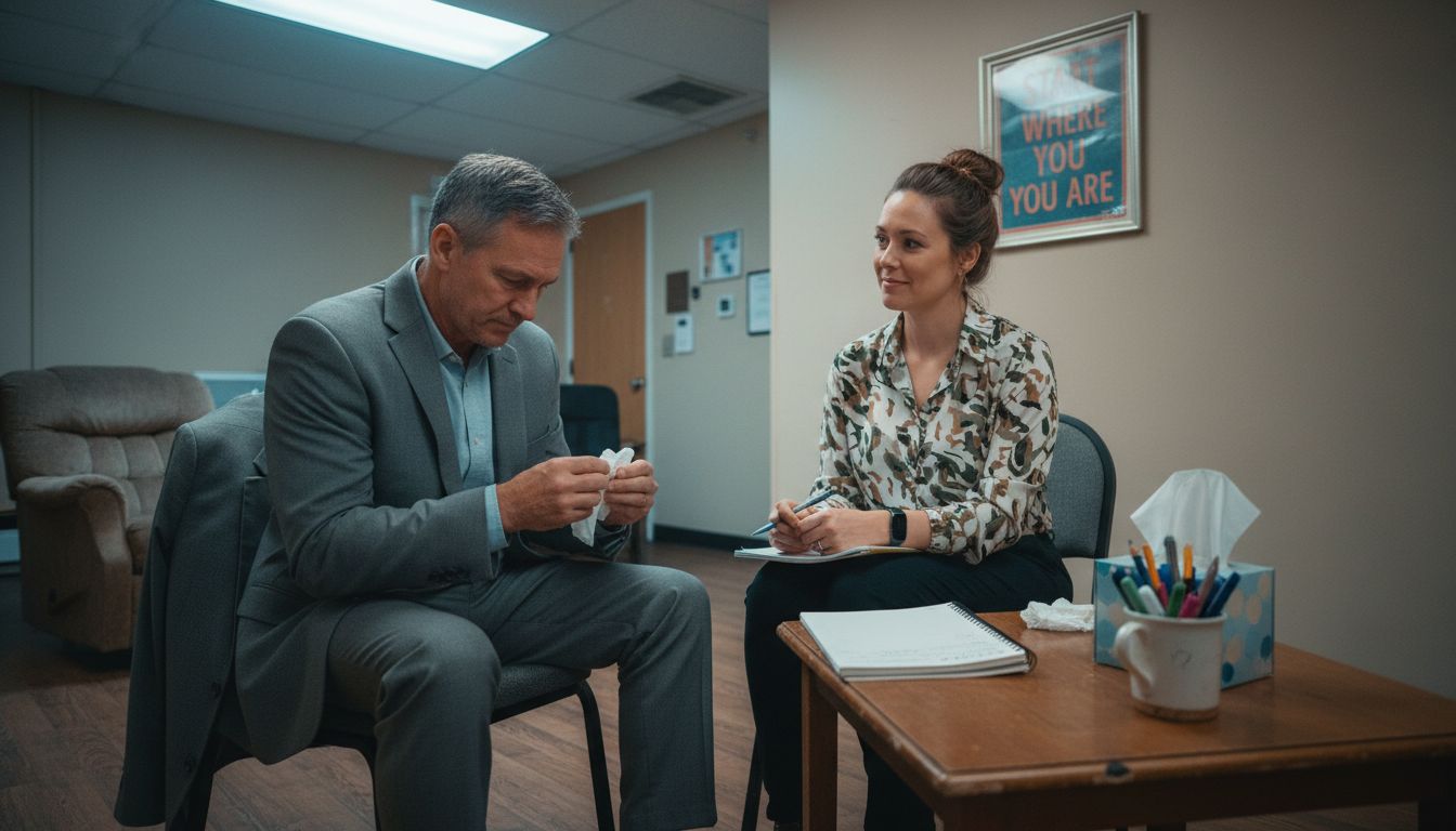 Therapy session for depression recovery