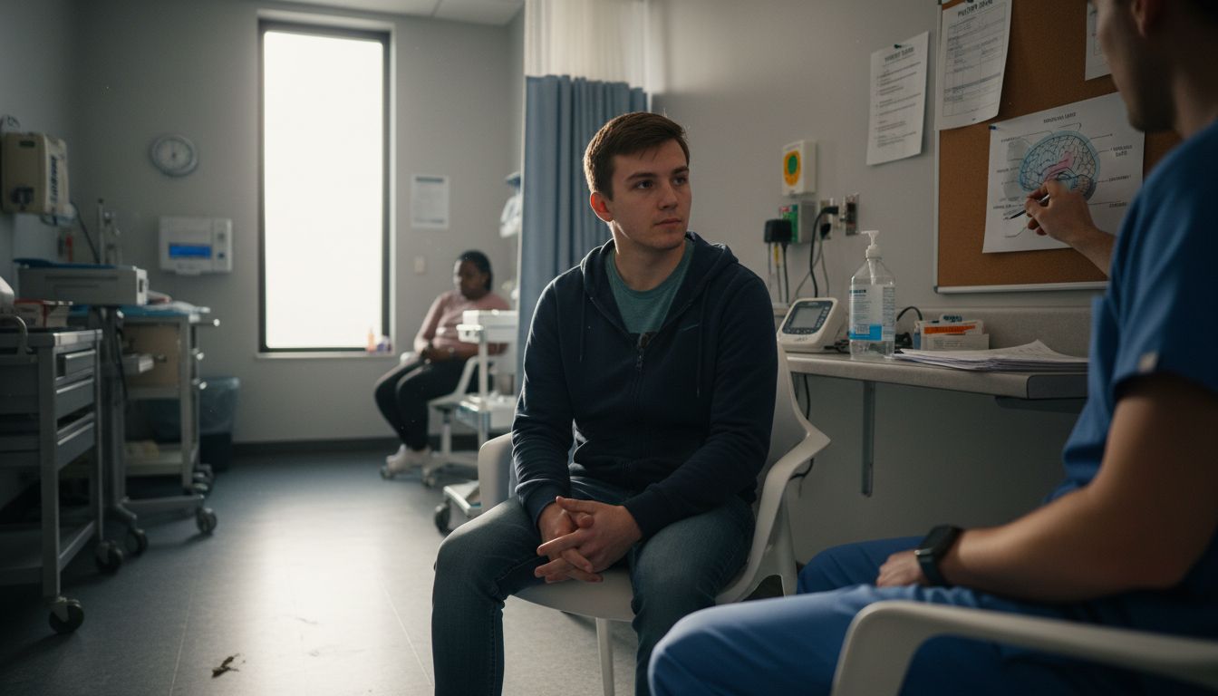 Doctor explaining addiction to patient