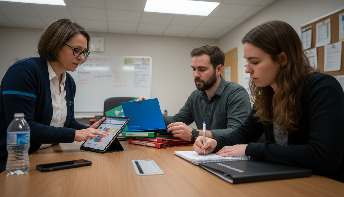 Team developing dual diagnosis treatment plan