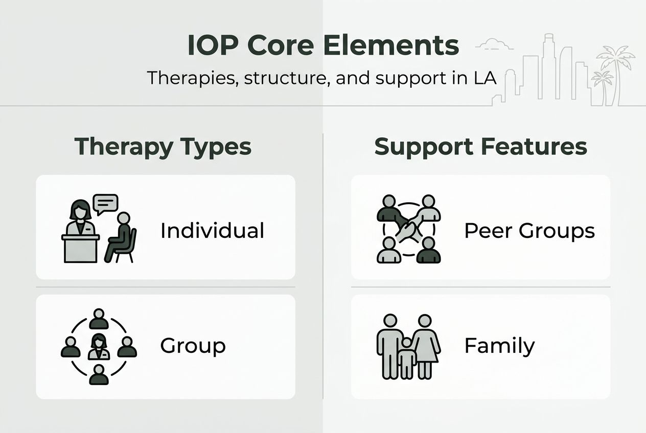 Infographic about core IOP components in LA