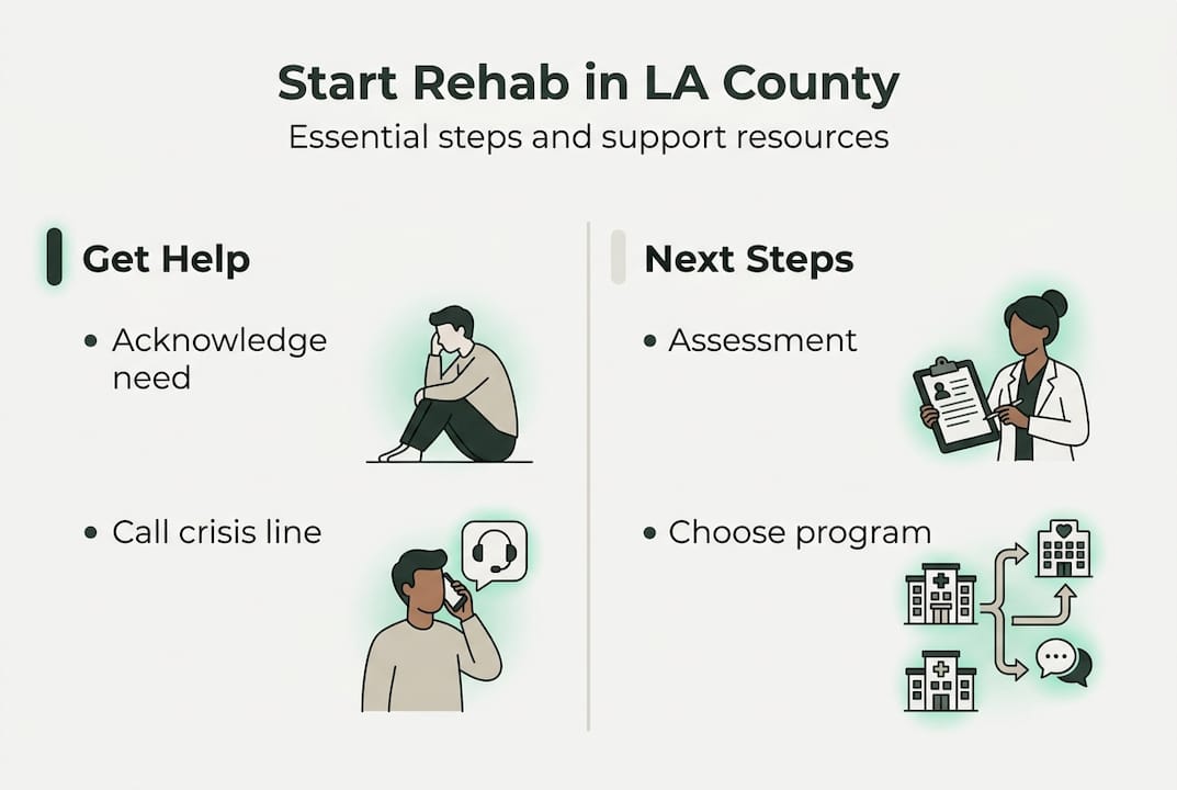 Infographic on LA County rehab process steps