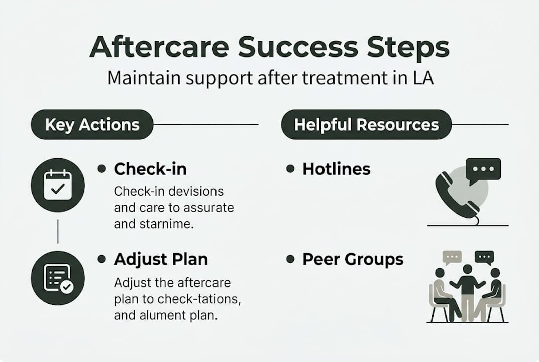 Infographic showing aftercare steps and resources